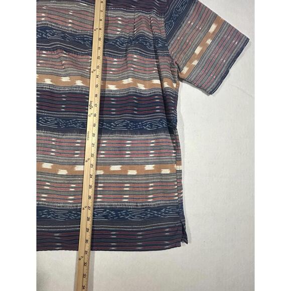 The Territory Ahead Shirt Mens Large Aztec Southwest Stripe Short Sleeve - Picture 8 of 9